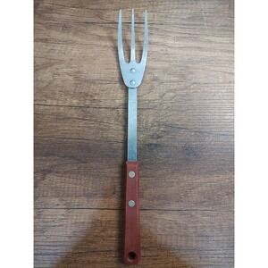 Vintage EKCO Eterna 3 Prong Trident Fork Serving Utensil Stainless USA U85